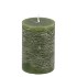 CANDLE RUSTIC PILLAR GREEN 7X10CM