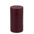 CANDLE RUSTIC PILLAR BURGUNDY 7X13CM