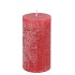 CANDLE RUSTIC PILLAR RED 7X13CM