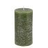 CANDLE RUSTIC PILLAR GREEN 7X13CM