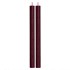 CANDLE RUSTIC DINNER BURGUNDY S/2 3X25CM