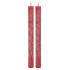 CANDLE RUSTIC DINNER RED S/2 3X25CM