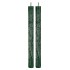 CANDLE RUSTIC DINNER GREEN S/2 3X25CM