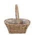 SEAGRASS FLOWER BASKET W HANDLE 25X16X25CM