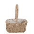 SEAGRASS FLOWER BASKET W HANDLE 26X16X31CM