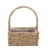 SEAGRASS FLOWER BASKET SQUARE W HANDLE 23X12X30CM