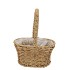 SEAGRASS FLOWER BASKET W HANDLE 24X16X31CM