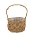 SEAGRASS FLOWER BASKET W HANDLE OVAL 20X14X33CM