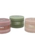 CANDLE RUSTIC PILLAR PASTEL STRIPE 3 WICK ASS 10X15CM