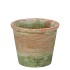 CEMENT POT OUD GROEN ROOD 12X10CM