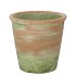 CEMENT POT OUD GROEN ROOD 18X17CM