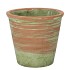 CEMENT POT OUD GROEN ROOD 20X18CM