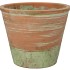 CEMENT POT OUD GROEN ROOD 30X24CM