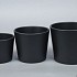 POT 3DLG KONISCH 15CM ANTRACIET MAT