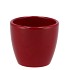 CERAMIC WINE RED SHINY POT 8X7,5CM