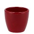 CERAMIC WINE RED SHINY POT 10X8,5CM