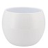 KERAMIEK ORCHIDEE WIT GLANS BOL 16X14CM NVB