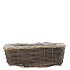 WICKER BASKET RECTANGLE GREY 30X13X10CM