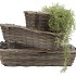 WICKER BASKET RECTANGLE GREY 30X13X10CM