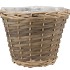 WICKER BASKET POT ROUND GREY 25X21CM