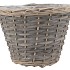 WICKER BASKET POT ROUND GREY 30X23CM