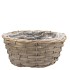 WICKER BOWL BASKET ROUND GREY 24X11CM