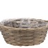 WICKER BOWL BASKET ROUND GREY 30X12CM
