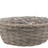 WICKER BOWL BASKET ROUND GREY 35X13CM