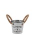ZINC ROPE POT ROUND +EARS 10X10CM