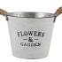 ZINC ROPE POT ROUND +EARS 23X18CM