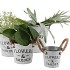 ZINC ROPE POT ROUND +EARS 23X18CM