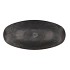MELAMINE GREY BOWL OVAL 30X15X5CM