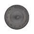 MELAMINE GREY PLATE ROUND 22X22X2CM