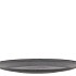 MELAMINE GREY PLATE ROUND 27X27X2CM NVB