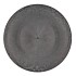 MELAMINE GREY PLATE ROUND 40X40X2CM