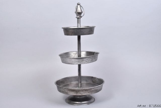 DHAKA ZILVER ETAGERE 3LAAGS 25X49CM