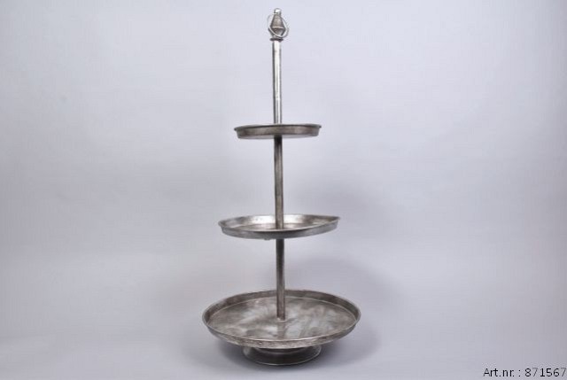 DHAKA ZILVER ETAGERE 3LAAGS 36X78CM