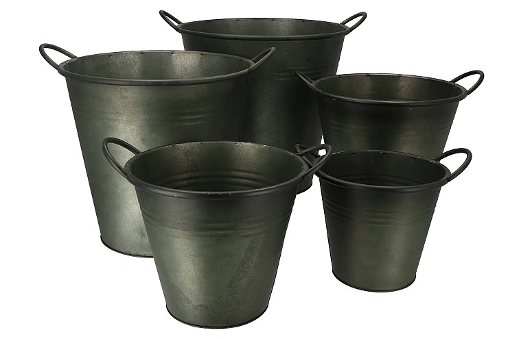 ZINK VINTAGE GREEN POT 38X36CM