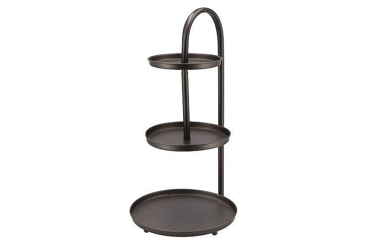 TOSCA ETAGERE ZWART 3 LAAG 25X44CM