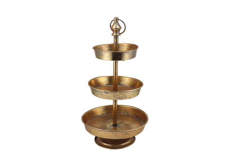 DHAKA GOUD ETAGERE 3LAAGS 25X49CM