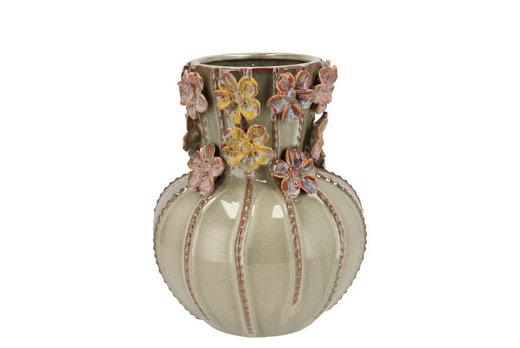 FLOWER MOSS GREEN VASE 22X27CM | Daan Kromhout