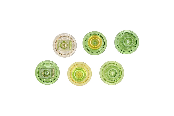 BICOLORE CANDLE H GREEN MIX ASS P/1 8,5X6,5CM