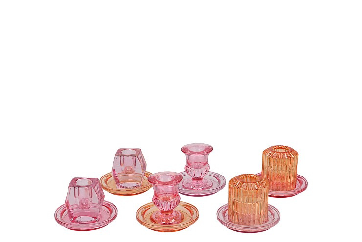 BICOLORE CANDLE H COLOR MIX ASS P/1 8,5X6,5CM NM