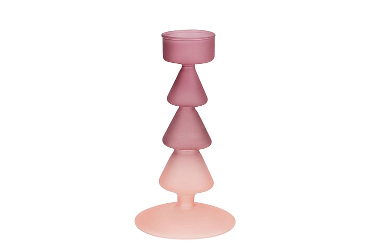 NOVA SWEETS PINK CANDLE HOLDER TRICOLOR 9X9X17CM NM