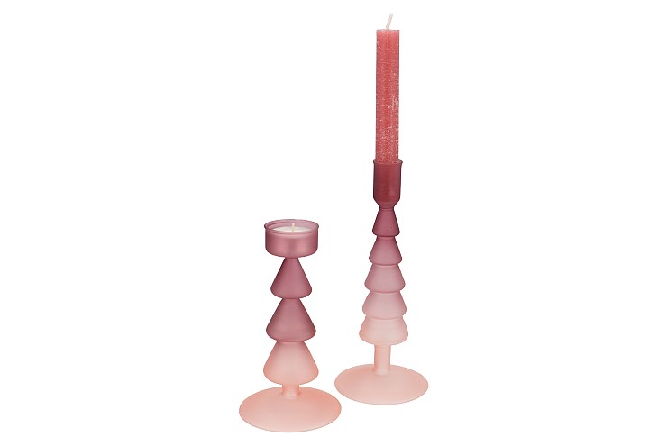 NOVA SWEETS PINK CANDLE HOLDER TRICOLOR 9X9X22CM NM