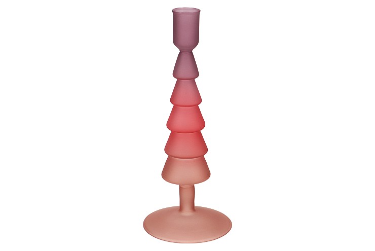 NOVA RED CANDLE HOLDER TRICOLOR 9X9X22CM
