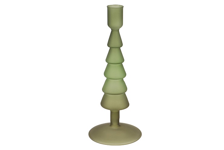 NOVA GREEN CANDLE HOLDER TRICOLOR 9X9X22CM NM