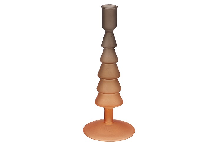 NOVA WOODS BROWN CANDLE HOLDER TRICOLOR 9X9X22CM