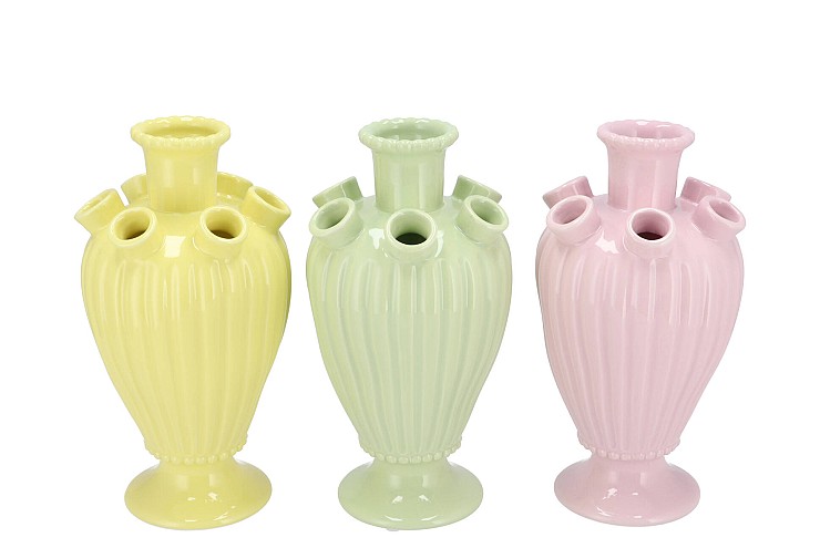 UTRECHT DREAMY PASTEL MIX VASE TULIP ASS 13X13X24CM | Daan Kromhout