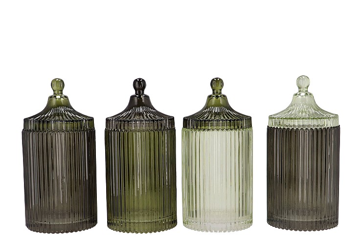 BICOLORE SUMMER GREEN MIX JARS ASS 11X22CM